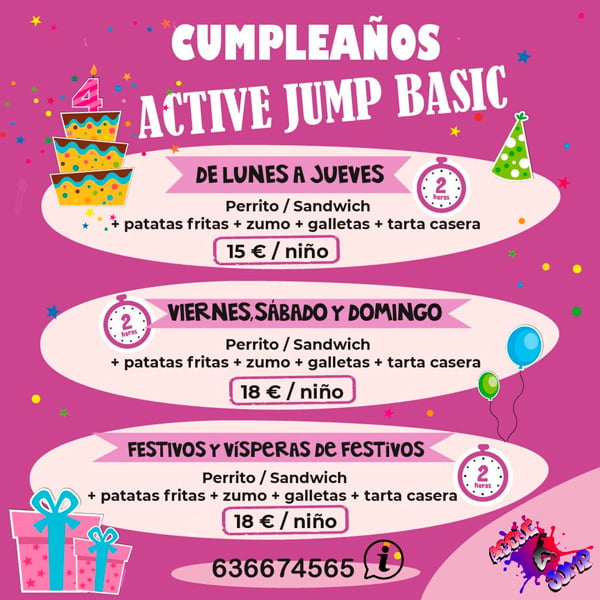 cumpleaños active jump
